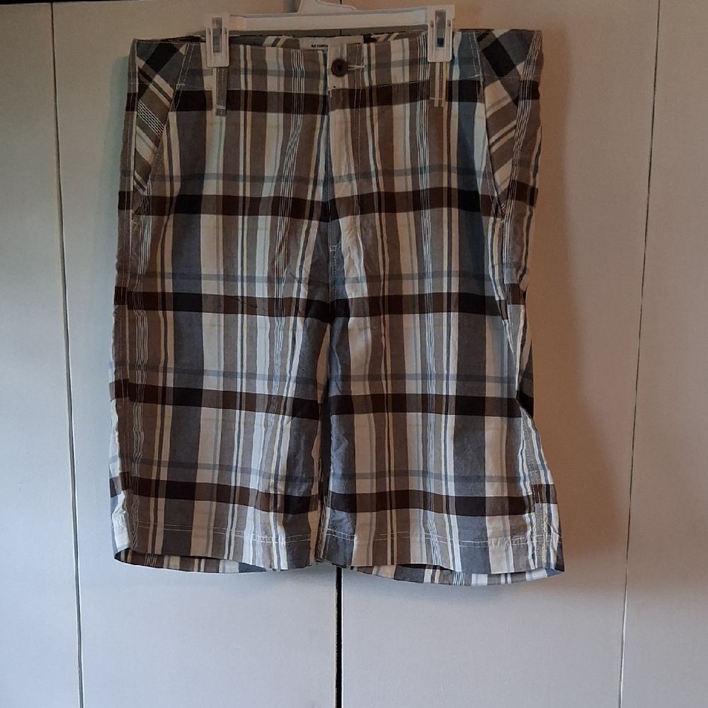 Nautica Men's Plaid Shorts - Blue and Brown